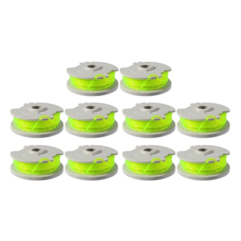 

10 Pack Trimmer Line Replacement Spools For Worx WA0014 WG168 WG184 WG190 WG191 Weed Eater Auto-Feed 20Ft 0.080Inch