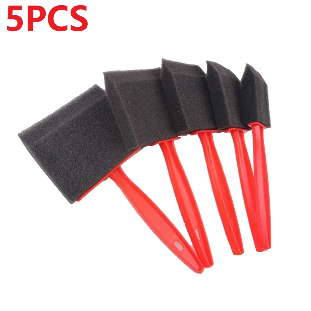 

5pcs/set X Foam Brushes 2.5/4/5/6.3/7.5cm Sponge Foam Paint Brush Oil Stain Polyurethane Craft Art Paint Brush Set