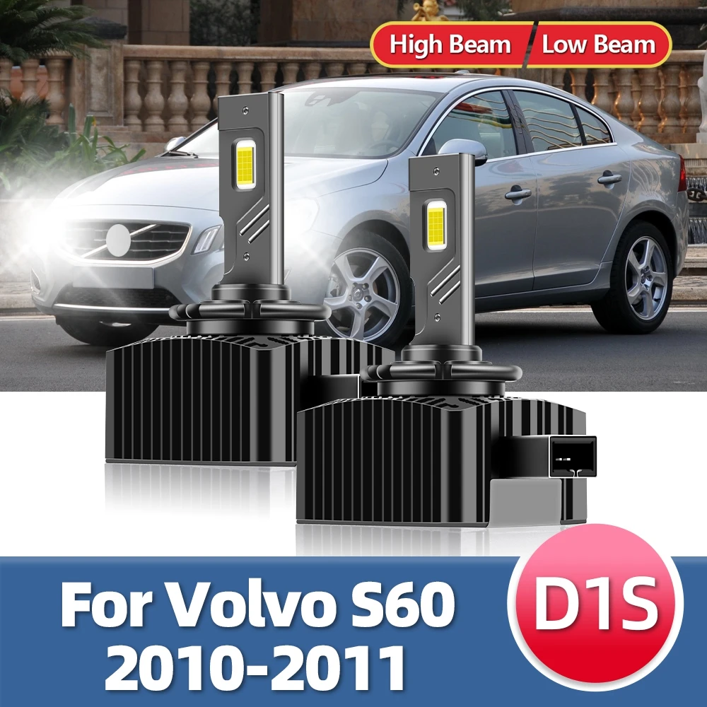 LED Headlights D1S HID Bulb 110W 30000LM Car Light 6500K 2PCS Headlamp Automobile For Volvo S60 2010 2011