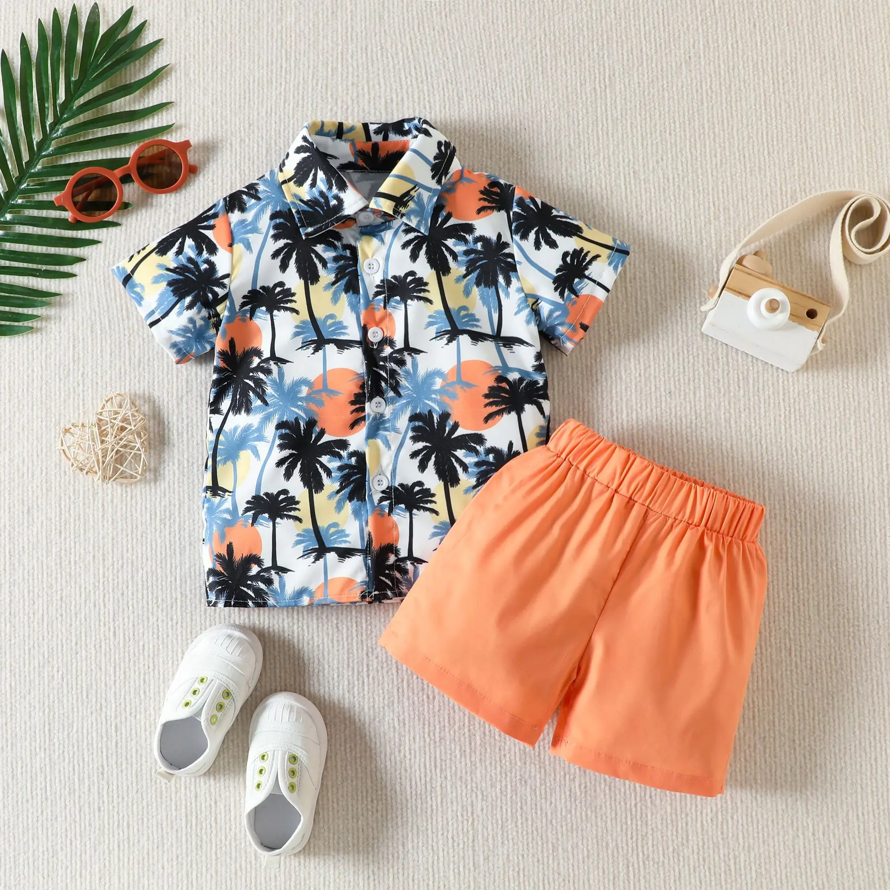 

Kids Clothes For Boys 2023 New Baby Boy Clothes Fashion Children Clothing Print Top+Shorts 2Pcs Sets 1-5 Year Baby Boys Clothing