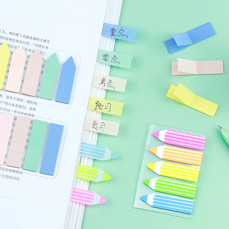 

100 Sheets Color Sticky Notes Pad Self Adhesive Bookmark Memo Sticker School
