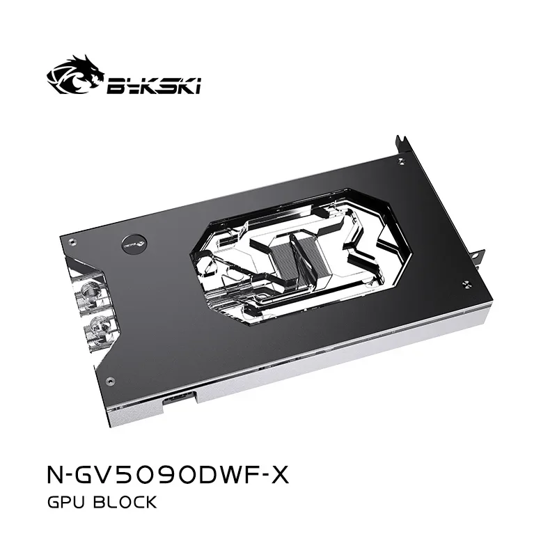 Водоблок Bykski N-GV5090DWF-X для видеокарты GIGABYTE RTX5090D GAMING  WINDFORCE OC 32G, медный радиатор для ПК с водяным охлаждением (art.: 3920da77fb2a2) - 3920da77fb2a2