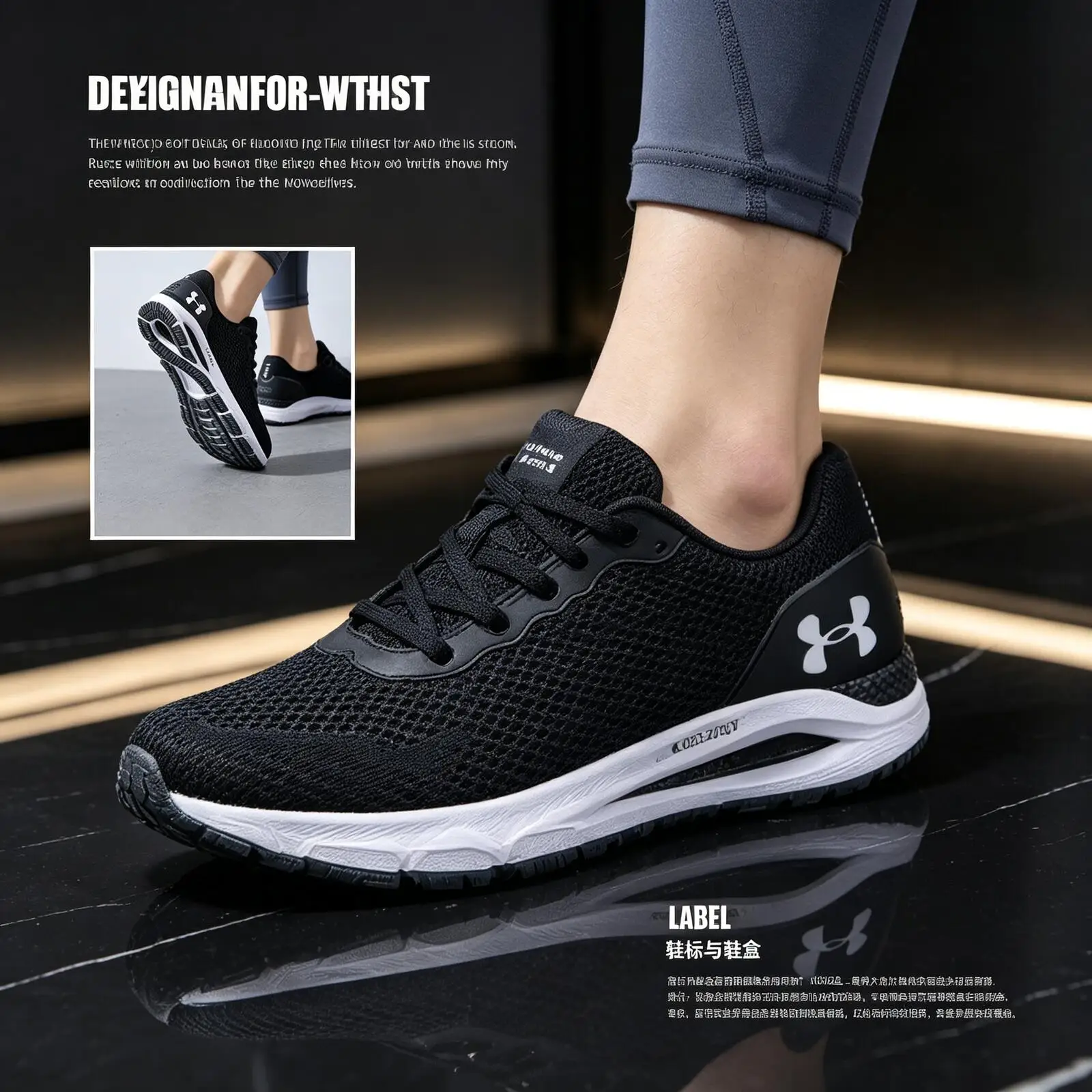 Фото Новые женские кроссовки Under Armour Ua Hovr Sonic 4 Cn для фитнеса и тренировок с амортизацией 3025225-001 №1