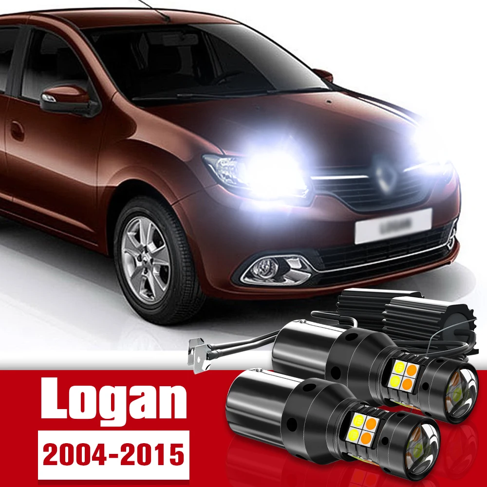 

2pcs Dual Mode Turn Signal+Daytime Running Light Accessories LED DRL For Renault Logan 2004-2015 2007 2008 2009 2010 2011 2012