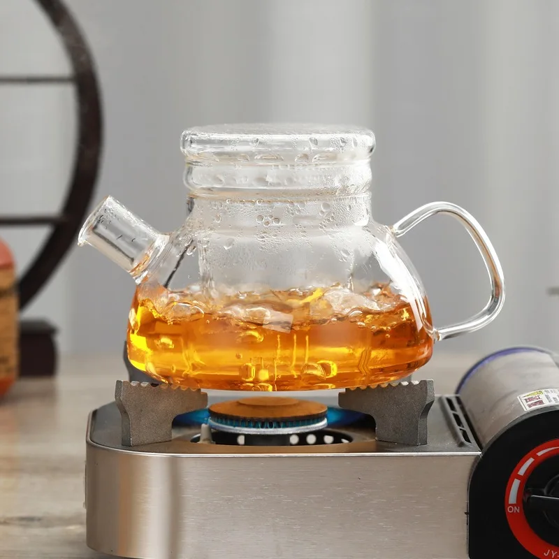 

Heat-resistant Glass Teapot Set Bubble Teapot Household Glass Tea Set Filter Glass Leak Tea Boiler 800ML