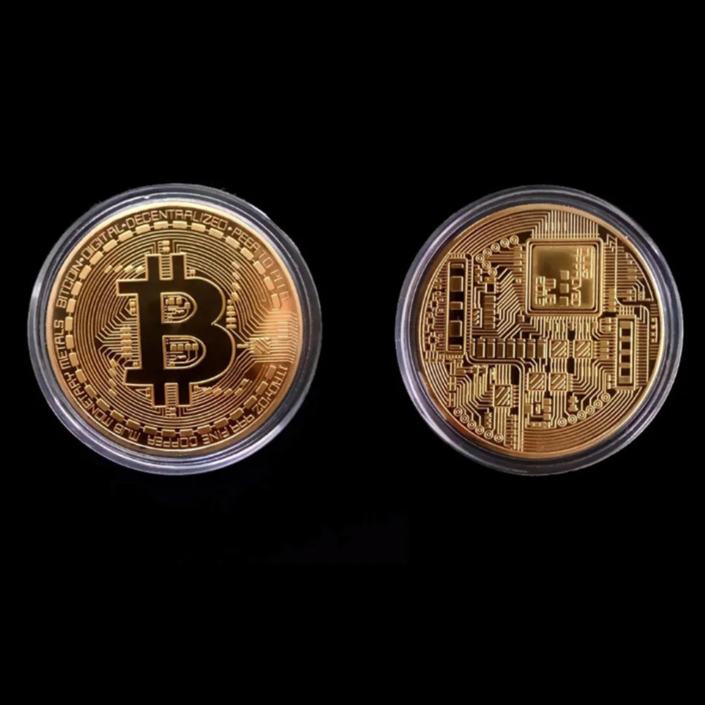 1/10 шт. позолоченная монета Биткоин коллекционное искусство коллекционный