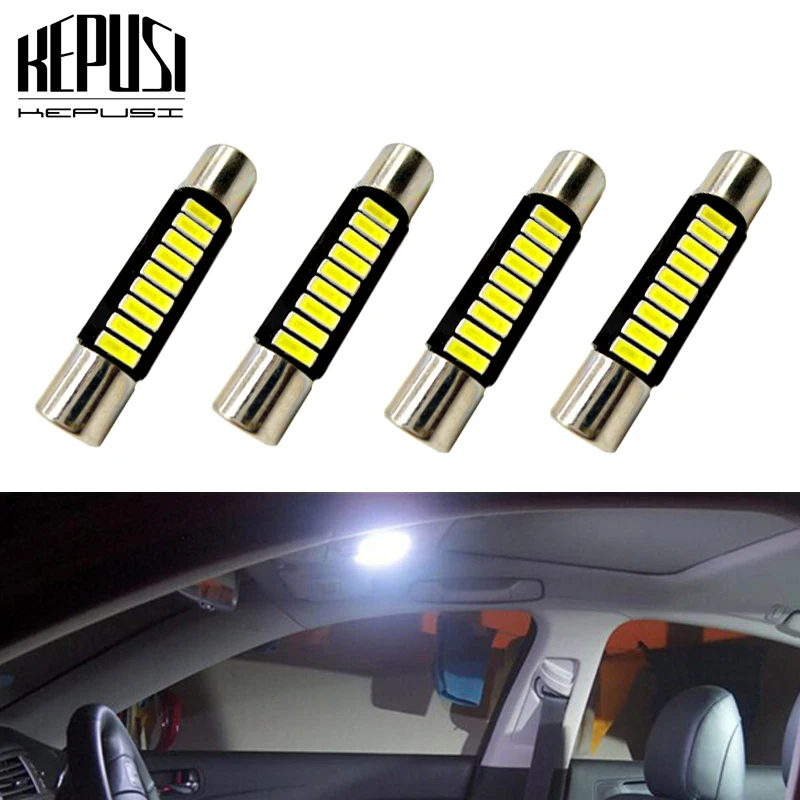 

2/4 шт. Супер яркий 31 мм 28 мм 29 мм 4014 светодиодный автомобильный авто C5W интерьерный гирлянда косметическое зеркало солнцезащитный козырек лампа лампа постоянного тока 12 В белый