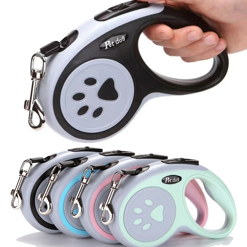 

3m 5m Nylon Dog Leash Automatic Retractable Durable Cat Lead Extending Puppy Walking Running Traction Roulette For Small Dogs