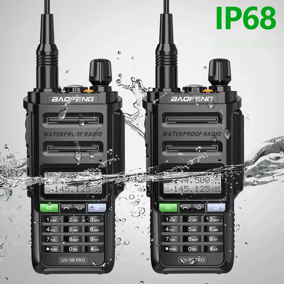 2PCS NEW Baofeng UV-9R PRO High Power Upgraded Of UV-9R PLUS Walkie Talkie IP68 Waterproof Long Range Dual Band Ham Radio