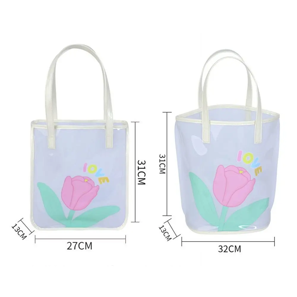 Модная портативная прозрачная летняя пляжная сумка PVCH для женщин большая