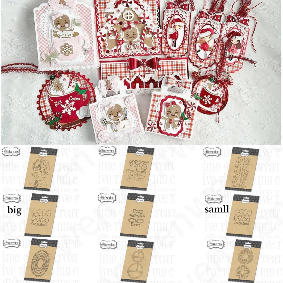 2025 Рождественский пряничный домик многослойный бант металлические штампы для DIY