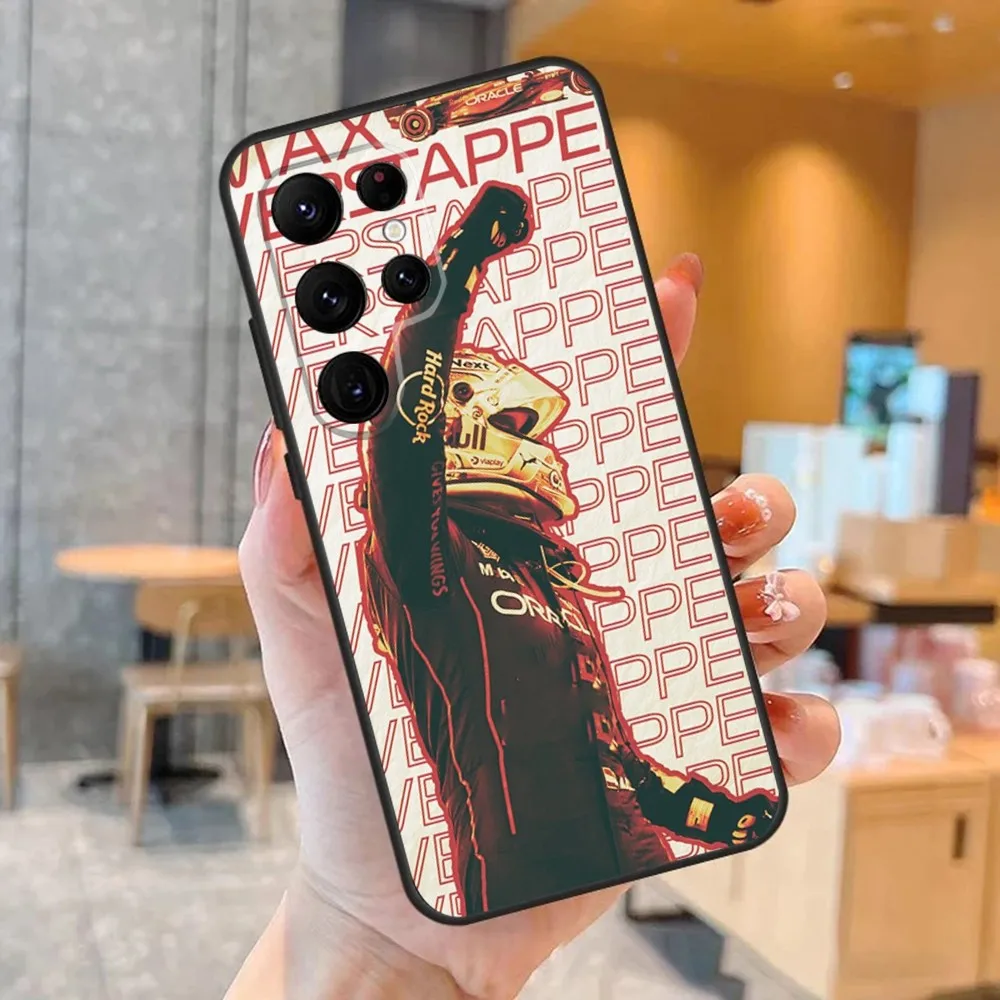 F1 Formula 1 M-Max V-Verstappen Phone Case For SamsungS24 S23 S22 S21 Ultra Pro S10 S30Plus S9 20lite Black Cover