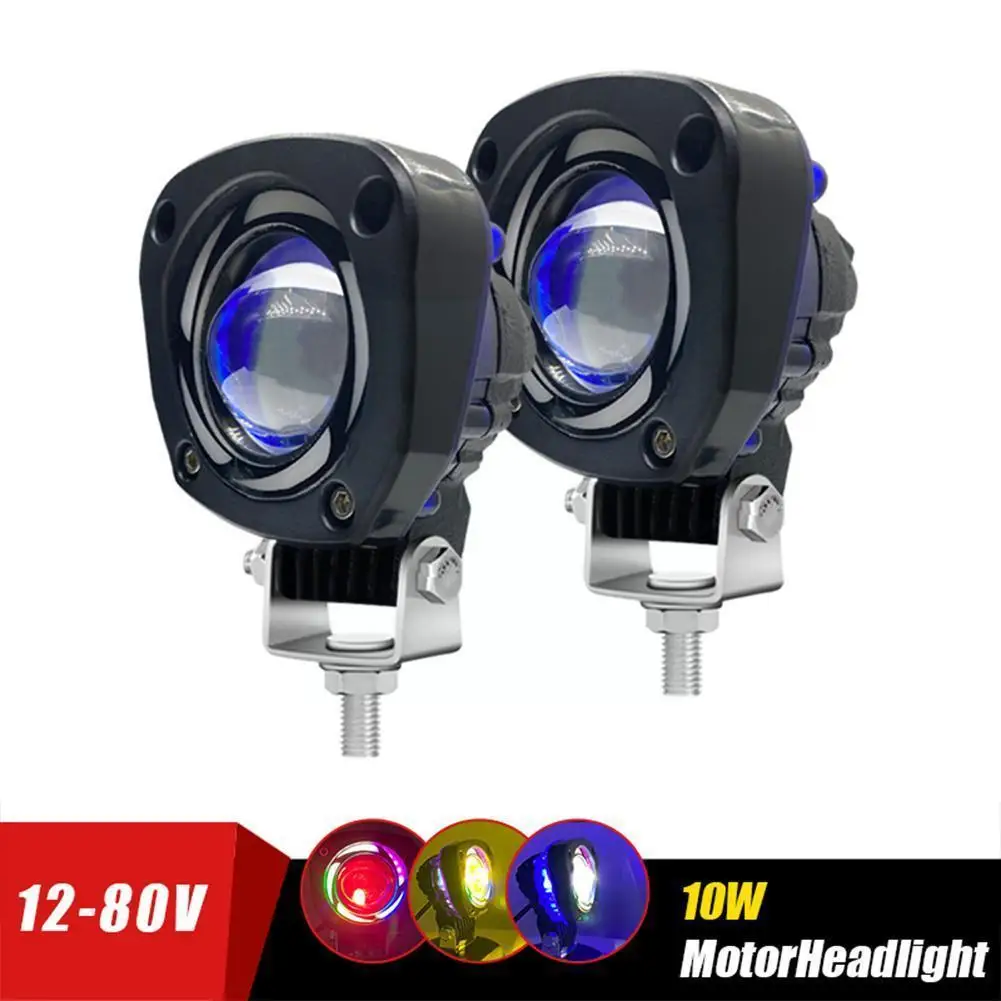 

1pc Ip68 12v Motorcycle Angel Eyes Motorcycle Headlight Halo Devil Angel Led Lens Eye Ring Light Projector O2n6