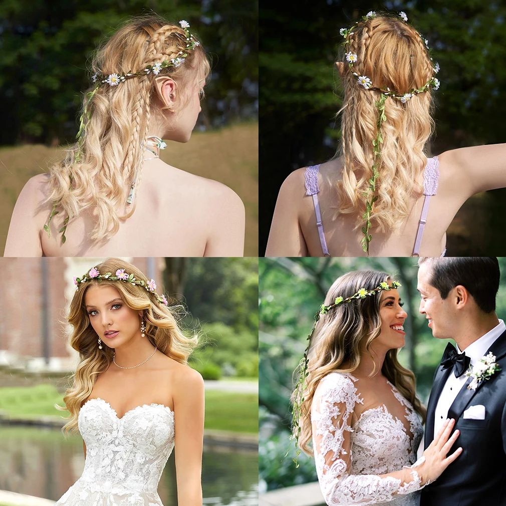 Женская свадебная тиара Haimeikang Очаровательная Цветочная повязка на голову