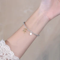 925 sterling silver letter brand balloon dog pendant bracelet for women beads chain fashion cute simple jewelry accessories