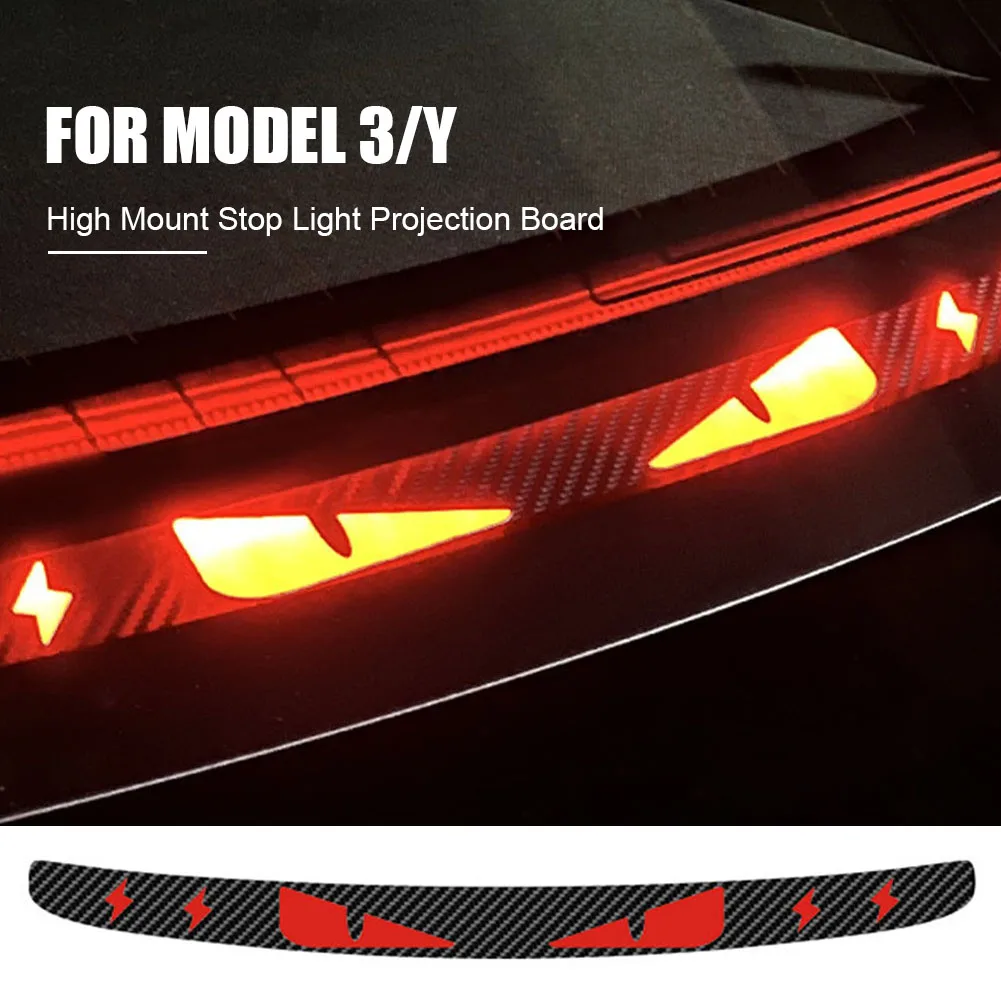 

High Mount Brake Light Projection Board PVC Soft Board Stop Light Patch For Tesla Model 3 Model Y Accessories