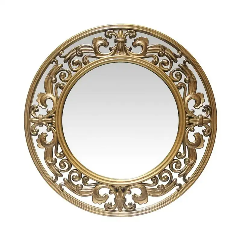 

Wall Brushed Hanging Vanity Mirror, Gold