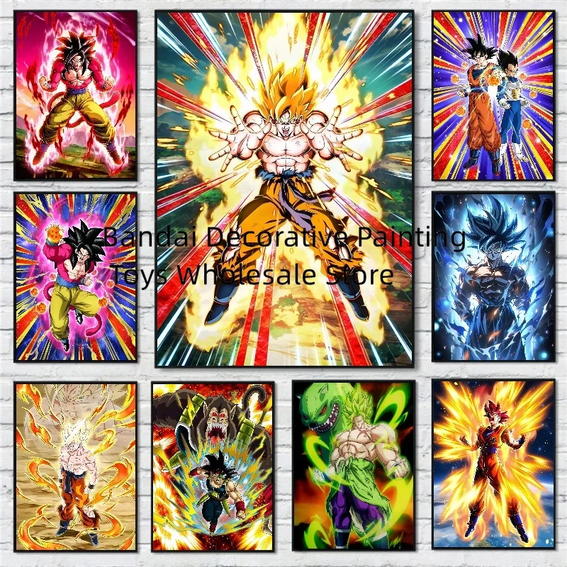 

Japan Classic Anime Dragon Ball Goku Vintage Poster Vegeta Canvas Painting Prints Home Decoration Wall Art Child Room Decor Gift