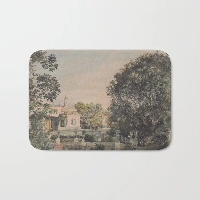 Антискользящий напольный коврик для ванной и туалета декоративный ковер в стиле