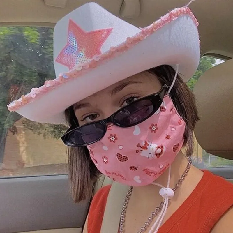 Gaono ковбойская шляпа для женщин Розовая смешная вечеривечерние Западная коровка