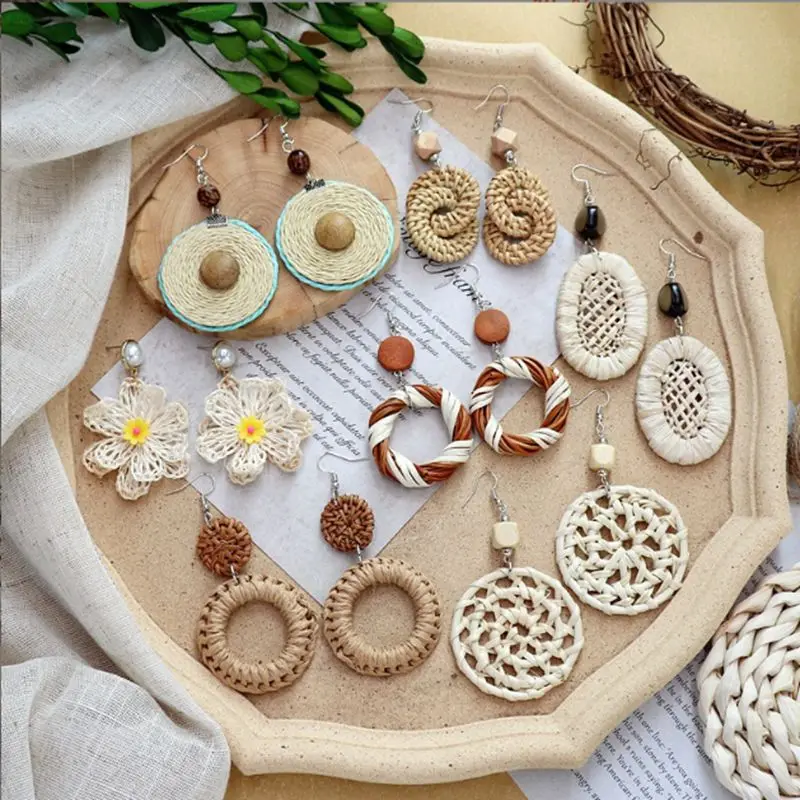 

Fashion Earrings for Women Handmade Wild Vetch Dangle Drop Earrings Wedding Party Holiday Beach Bridal Accessories Jewelry Gift