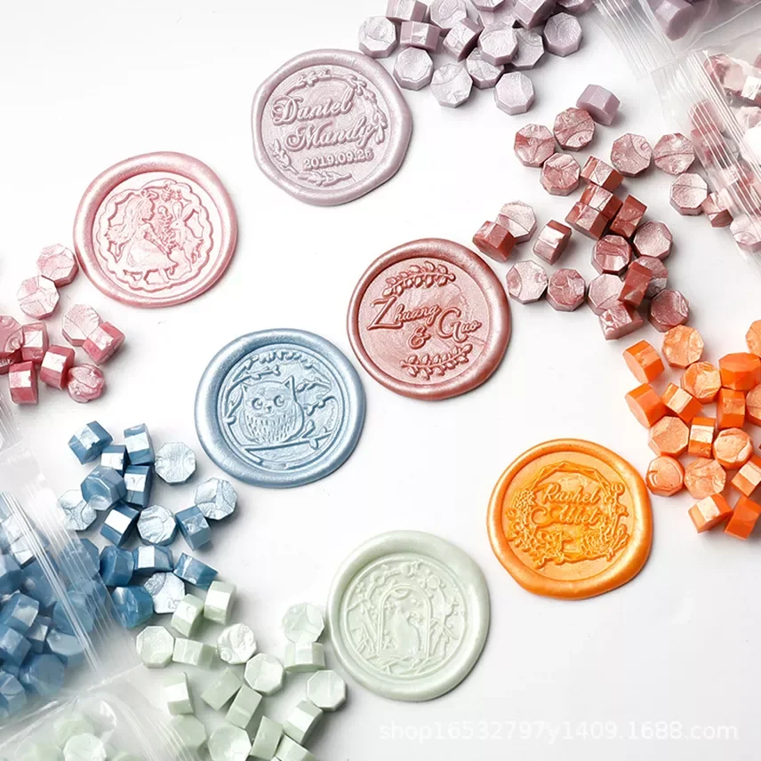 

100Pcs Sealing Wax Seal Retro Stamps for Envelope Documents Card Sealing Stamp Colorful Candles Lacquer Wax Handmade