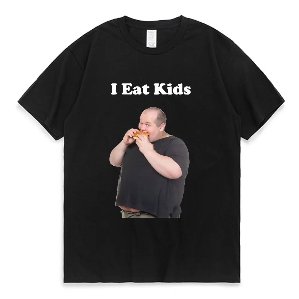 

Hot Funny Bertram Eats Kids Brand T-shirts I Eat Kids Graphics Print T Shirt Oversized Harajuku Short Sleeve Tees Streetwear
