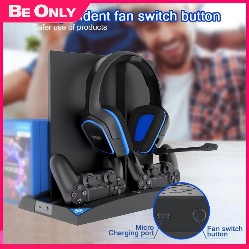 

4.75v-5.25v Wireless Connection Charging Dock 6 In 1 Charging Headset Stand Keep Cool Disperse Heat Game Charging Dock 4h