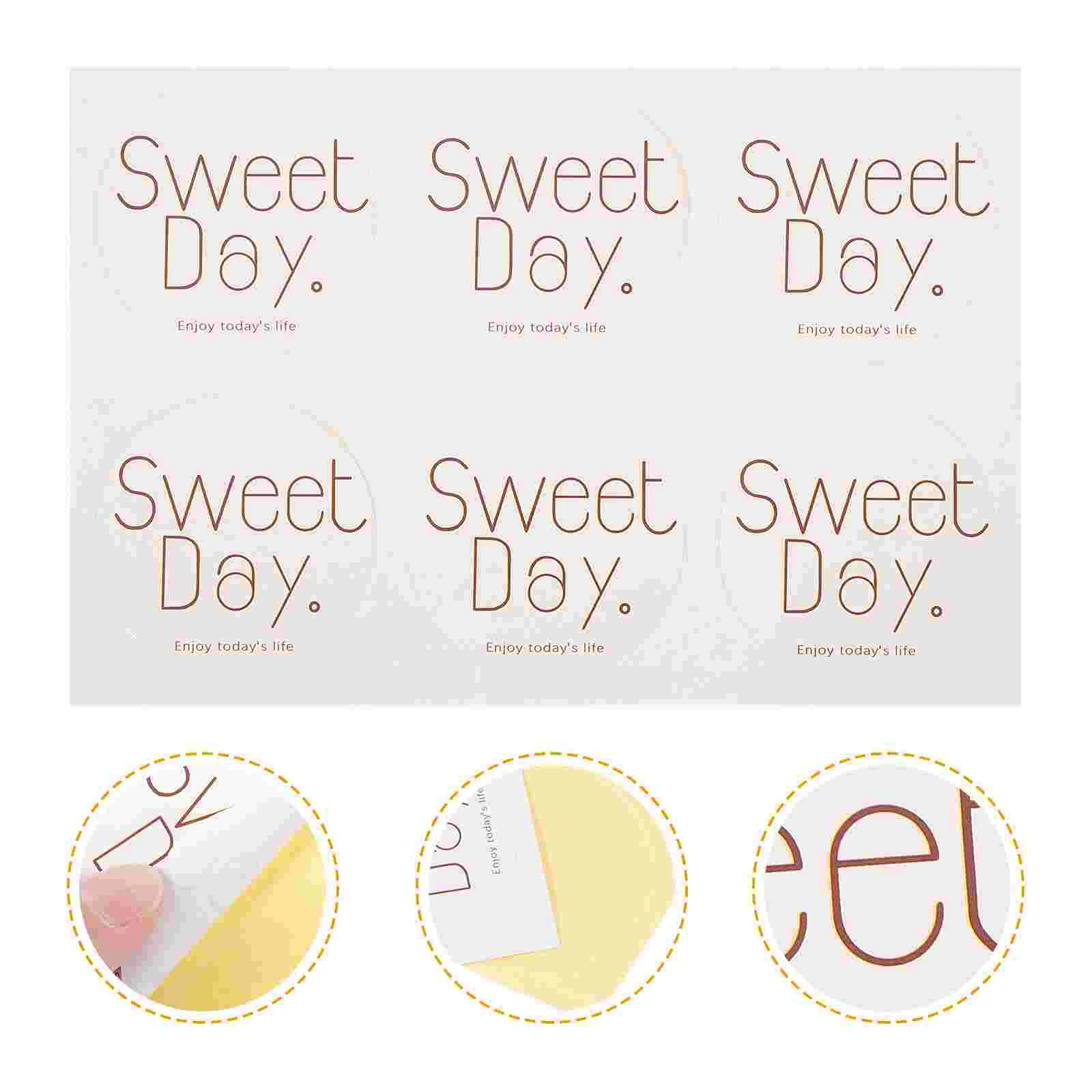 

Stickers Labels Gift Sticker Bag Sealing Christmas Cup Tape Washi Wrapping Bakery Seal Mousse Baby Bottle Dessert Present Tag