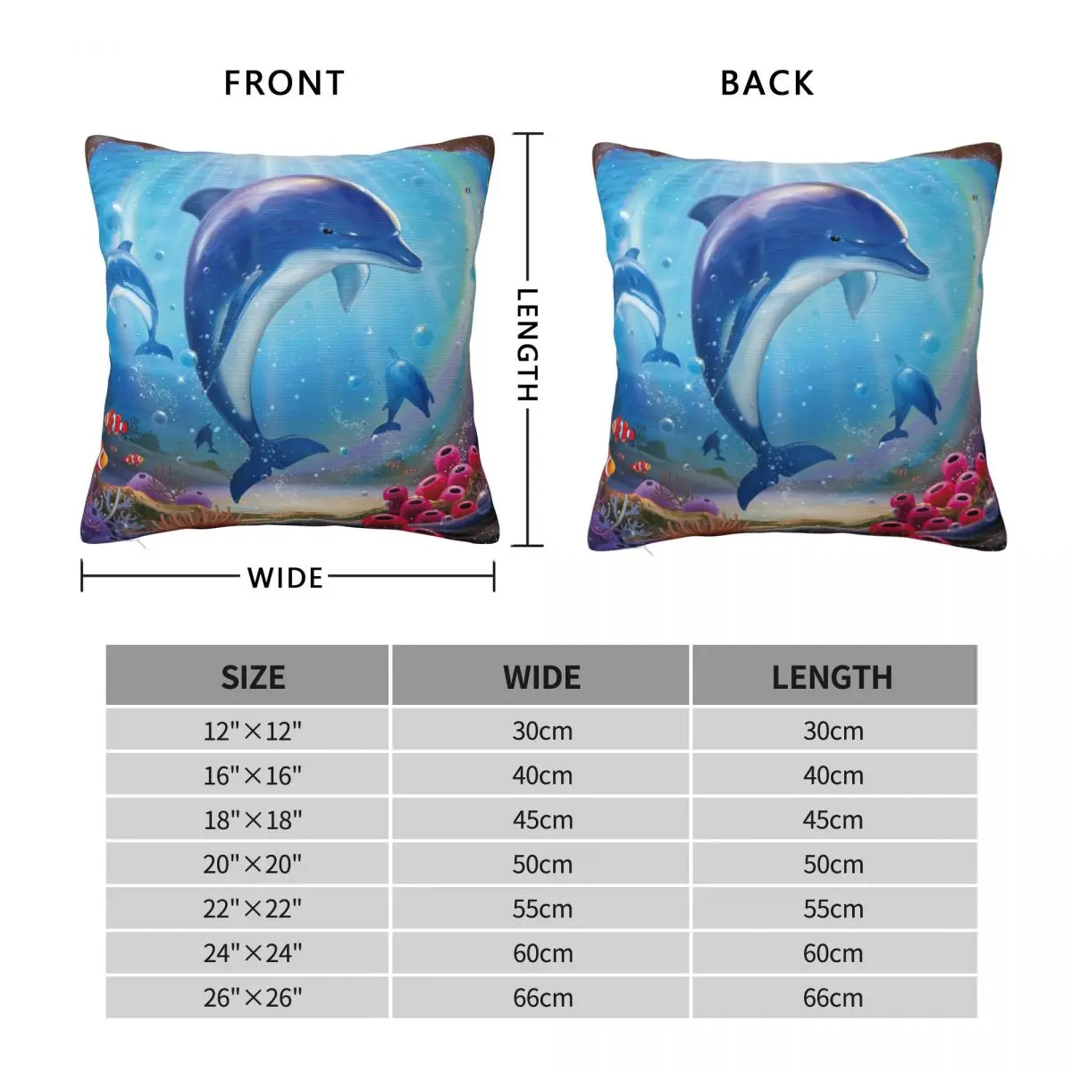 Милые Квадратные наволочки в виде дельфина домашняя красочная декоративная