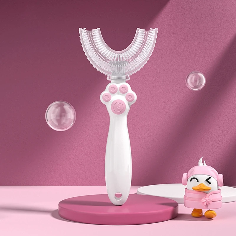 

Baby Toothbrush Children 360 Degree U-shaped Child Tooth Brush Teethers Soft