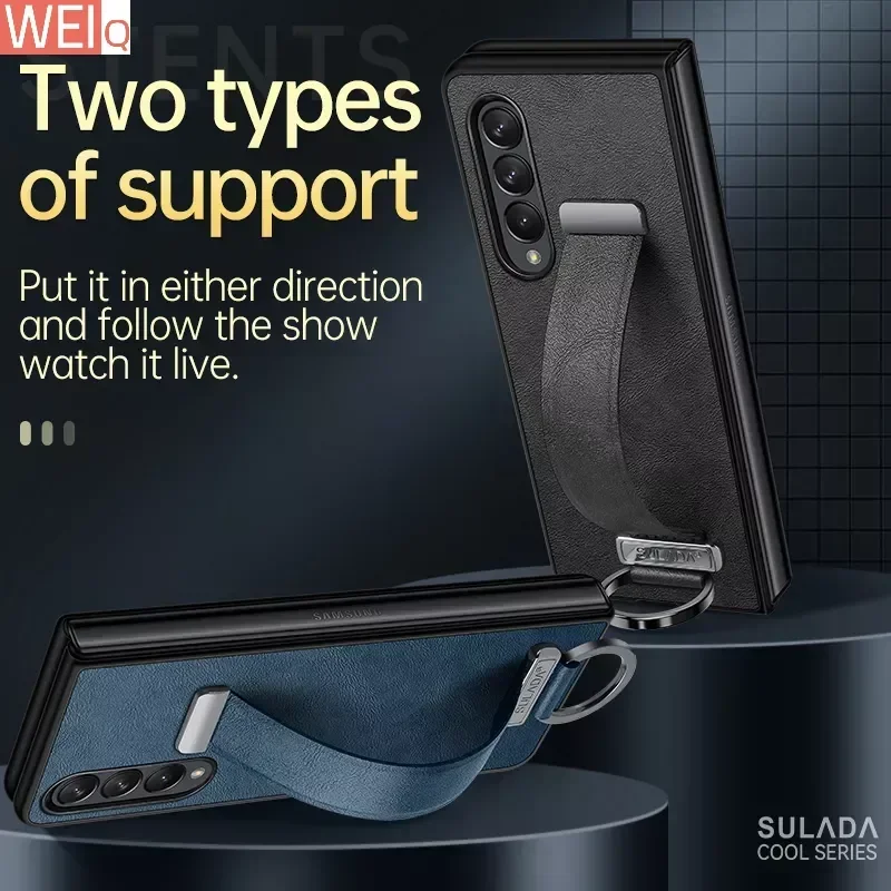 Чехол SULADA для Samsung Galaxy Z Fold 4 роскошный модный крутой чехол с кронштейном W23 Fold3 Fold2