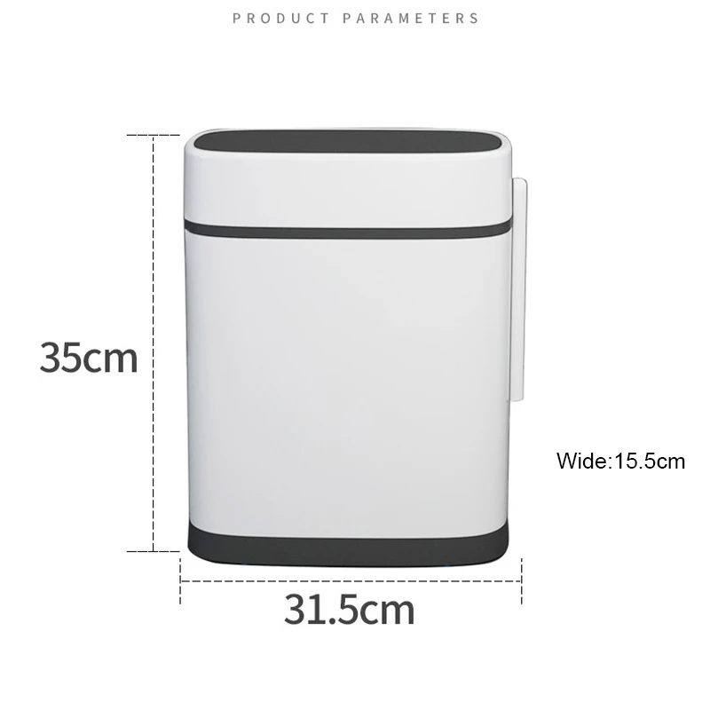 14L мусорная корзина со стандартной крышкой для ванной комнаты с сенсорным
