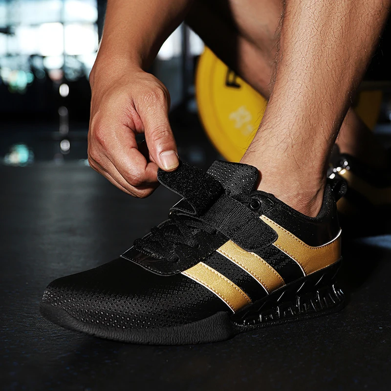 Professional men's squatting weight lifting shoes Mesh breathable weight lifting training shoes Non slip fitness shoes for men