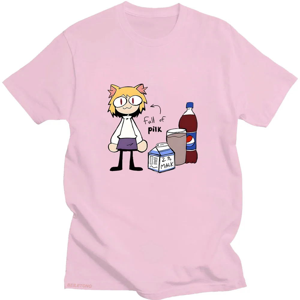 Футболка Melty Blood Neco Arc с мультяшным принтом Harajuku Kawaii футболка на весну/лето милая