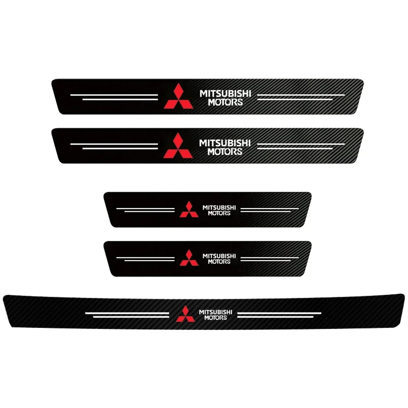 

5 шт./компл., наклейки на порог автомобиля, аксессуары для Mitsubishi Eclipse Lancer Outlander Pajero ASX Colt L200 Lancer 10 9 E