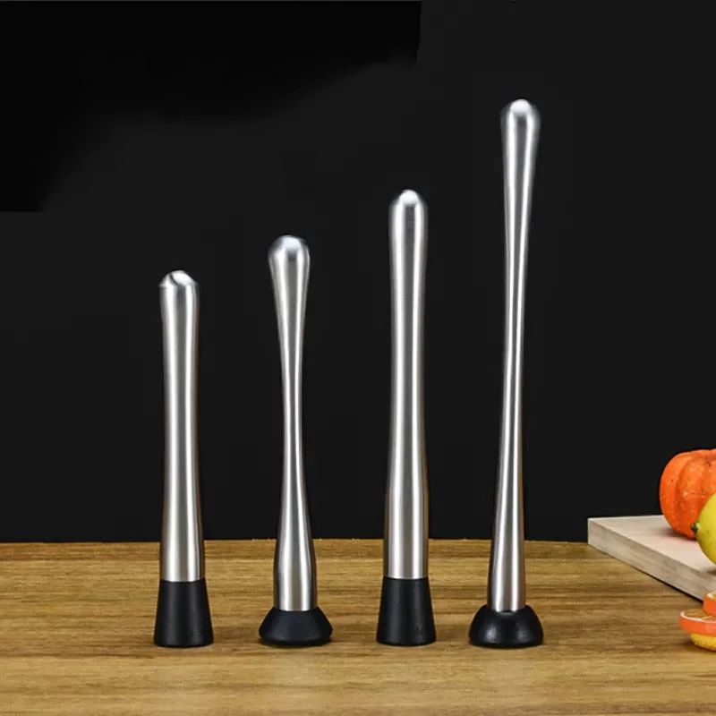 

NEW2022 Stainless Steel Cocktail Muddlers With Grooved Nylon Head, Professional Bar Accessories - Create Delicious Fruit Based D