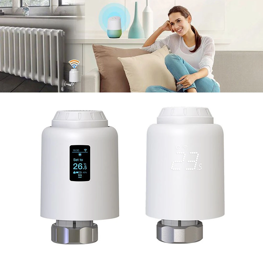 

Smart Thermostatic Radiator Valve Home Heating Thermostat Actuator Programmable Voice Floor Heating Temperature Control Valve
