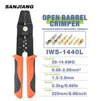 iws 1440l crimping plier open barrel terminals crimper tool for various sized contacts awg 28 14 works on jstmolextehrs