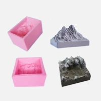3d snow mountain shaped handmade soap mold diy aromatherapy gypsum ornament silicone mould fondant cake decoratiing tools