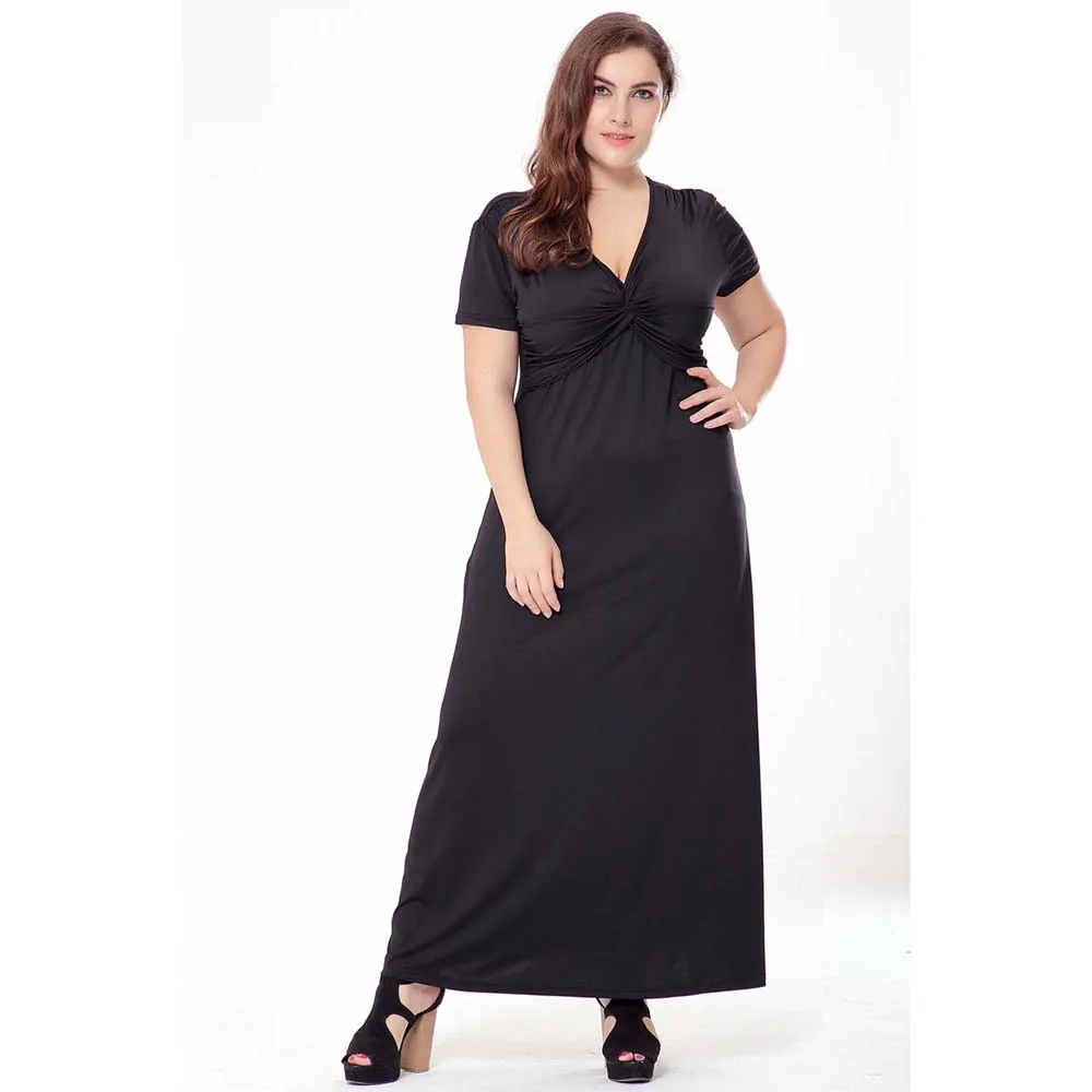 

2022 New Fashion Women Dress Western Style Casual Short Sleeve V-neck Slim Loose Pleated Patchwork Pullover Summer Ladies Dress
