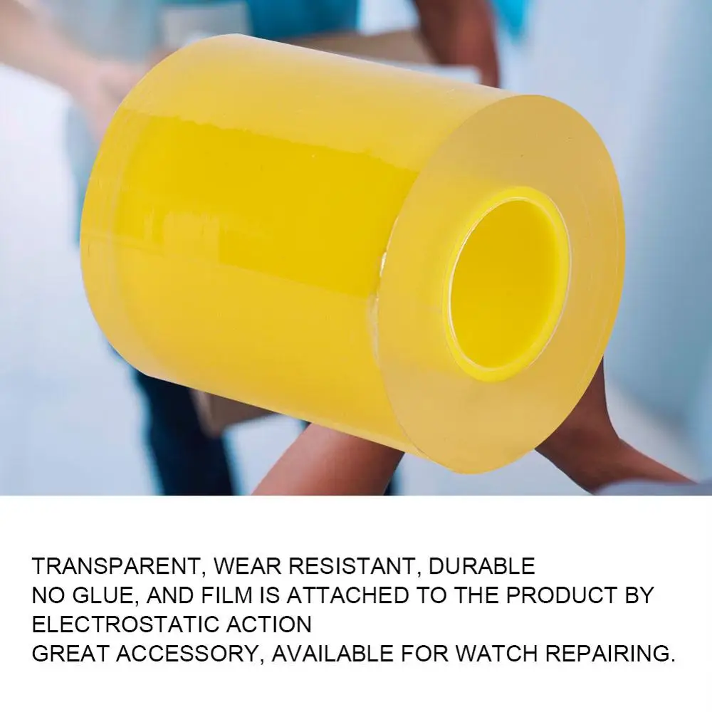 80MM Transparent Anti-Static Protective Film Watch Jewelry PVC Film Tape Watch Part Repair Tool Accessory for Watchmaker