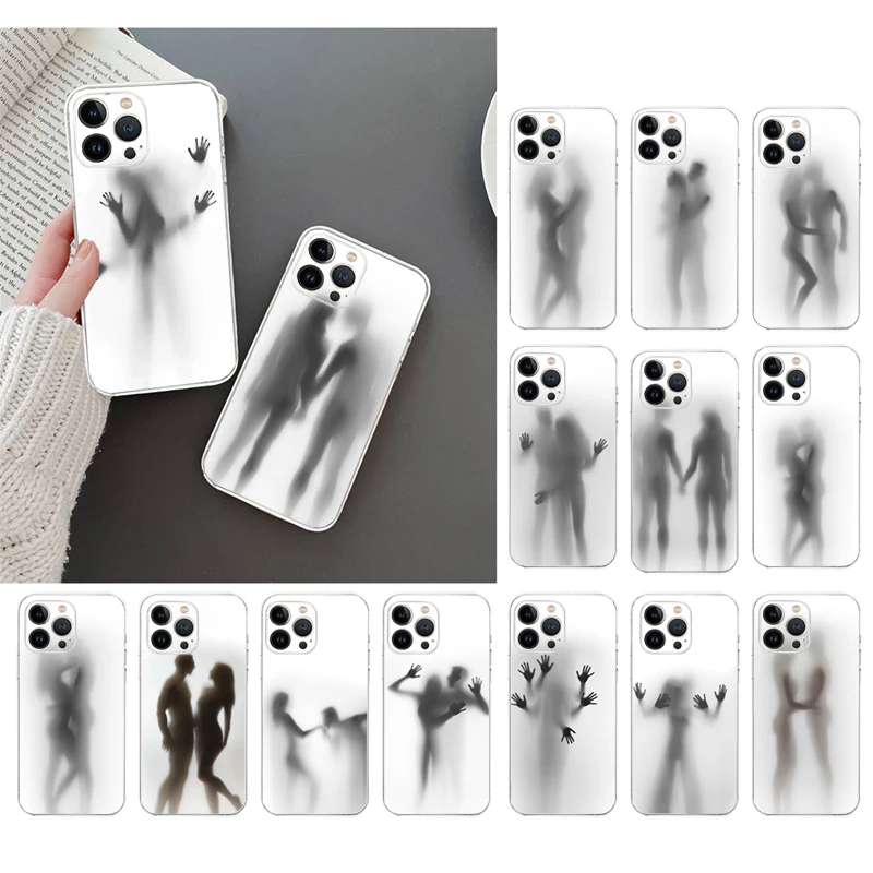 

Phone Case For iphone 14 Pro Max 13 12 11 Pro Max XS XR X 12mini 7 8 Plus SE Sexy Couple Woman and Man Body Case Funda
