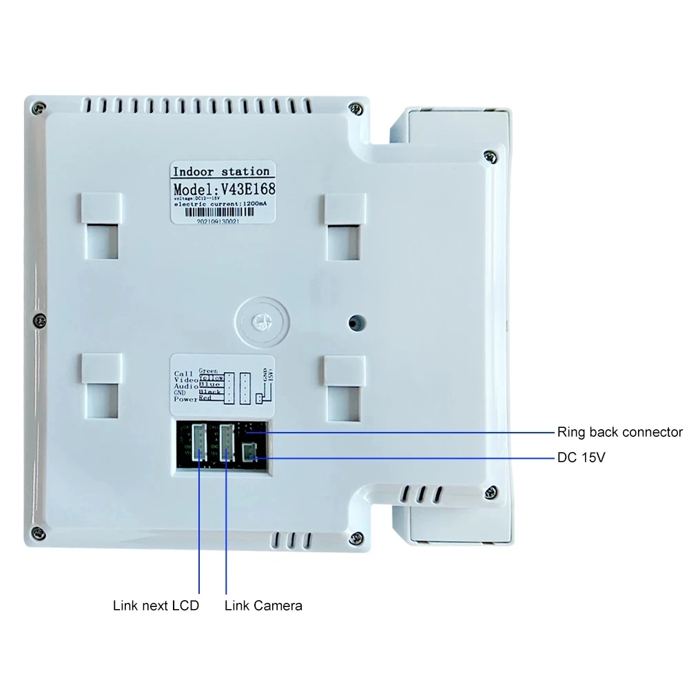 4.3 inch Wired Video Door Phone System Visual Intercom Doorbell with IR Night Vison 700TVL Outdoor Camera for Home Surveillance enlarge