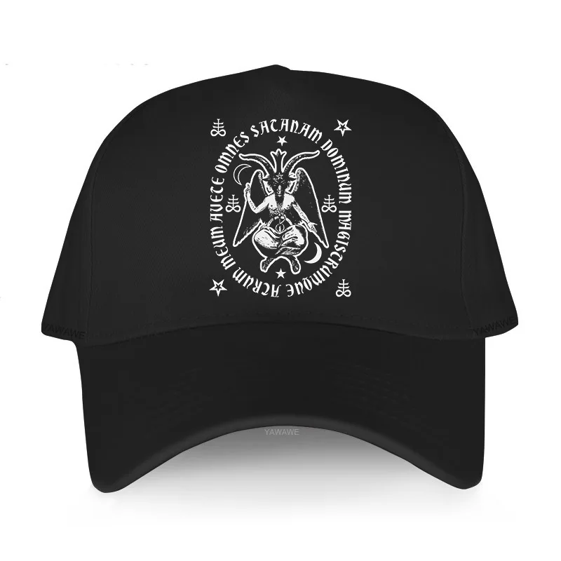 

Men's Fashion printed Hat brand original Cap Hail Satan Occult Baphomet Demon Unisex Breathable Baseball cap Boyfriend hats