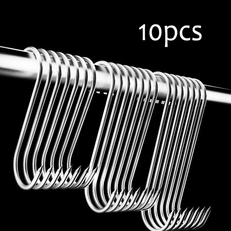 

S-shaped Hook Multi-function Stainless Steel Kitchen Tool Meat Roast Duck Hanger Hanging Organizer