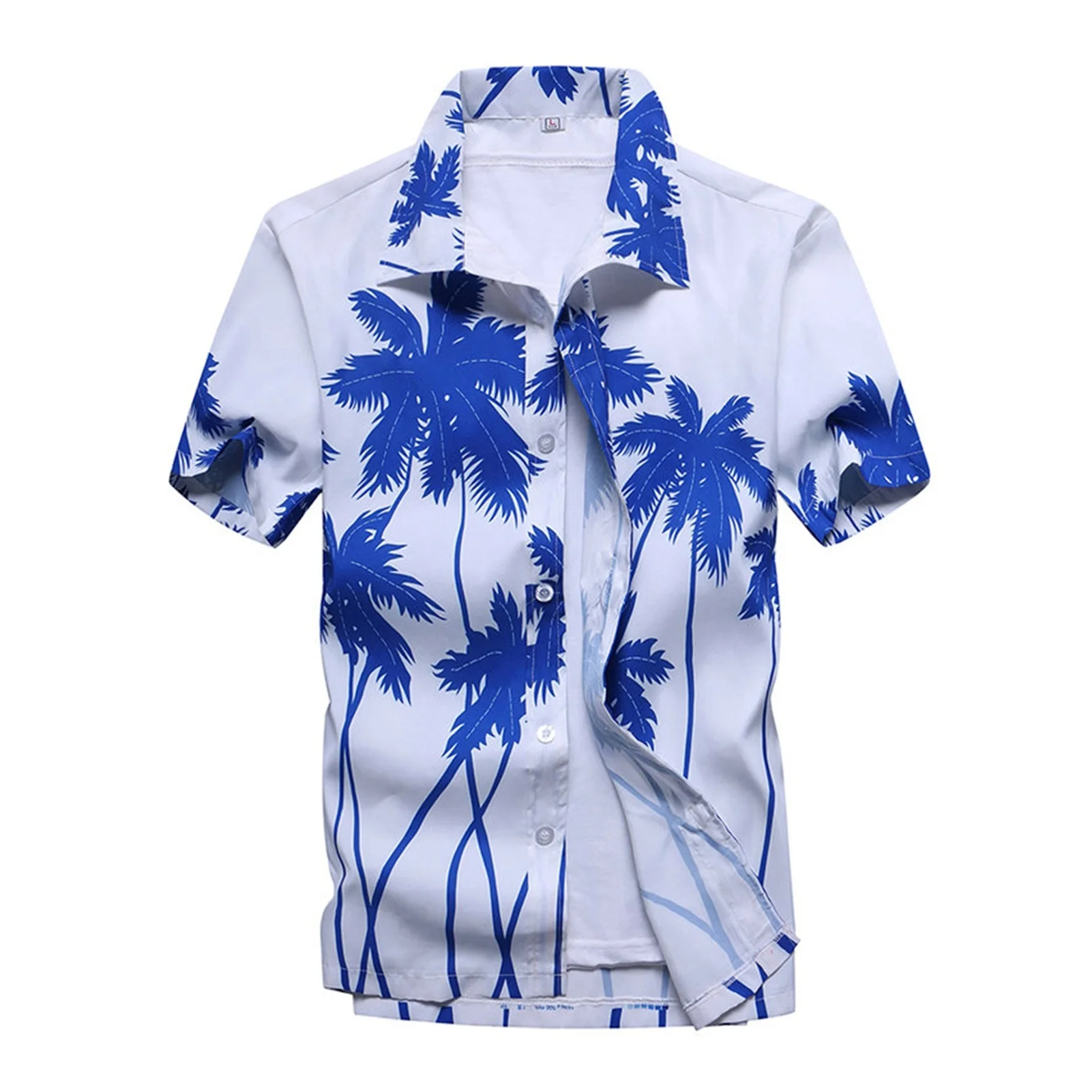 2021 Fashion Mens Short Sleeve Hawaiian Shirt Fast drying Plus Size Asian Size M-5XL Summer Casual Floral Beach Shirts For Men