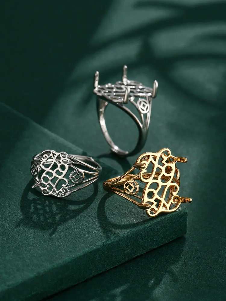 Lucky Ring Emp Holder для мужчин и женщин Серебряное отверстие в стиле ретро модное