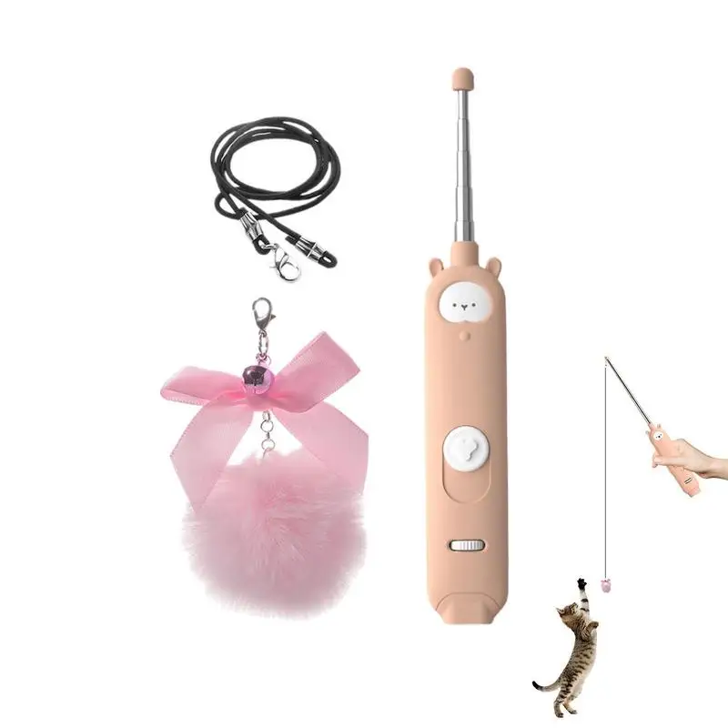 

Retractable Cat Wand Toy Cute Cat Wand Toys With Five Patterns Replacement Teaser With Bell Refills Cat Toy For Indoor Cats