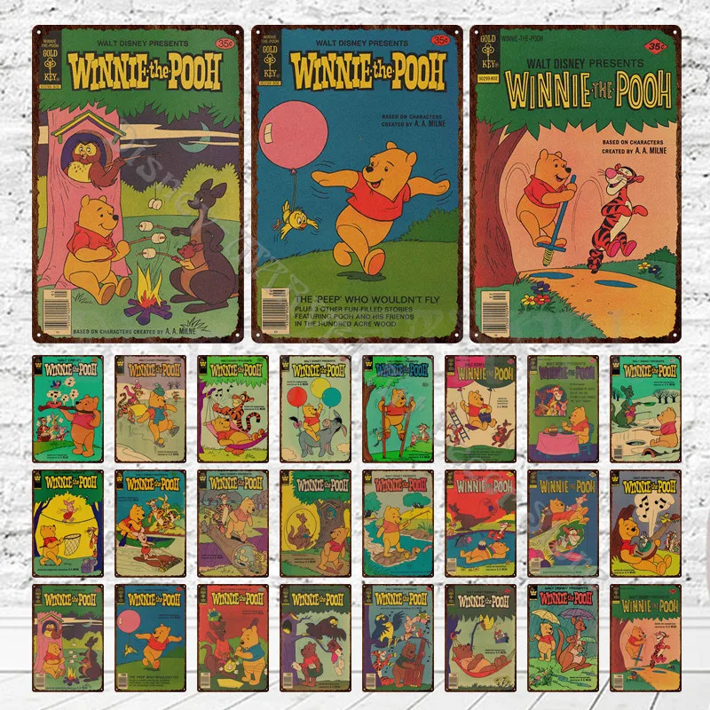 Металлический знак Винни-Пух